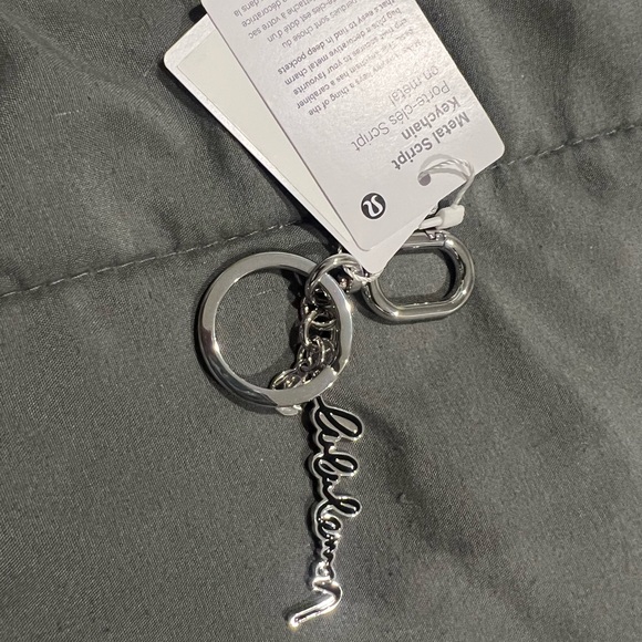 Lululemon Silver Keychain with Script Charm - Picture 1 of 1